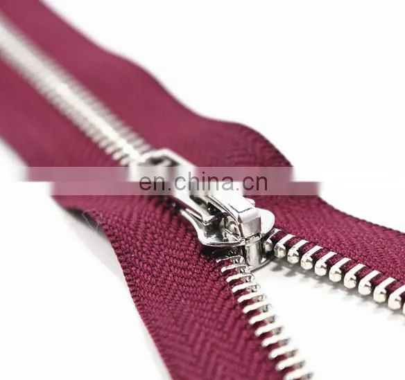 10cm-20cm 100pcs Close-End Metal Zippers With Pearl Slider, Multi-color #5 Zipper