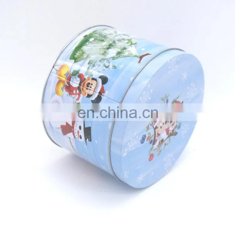Custom cute biscuits in tin boxes christmas metal tin cans