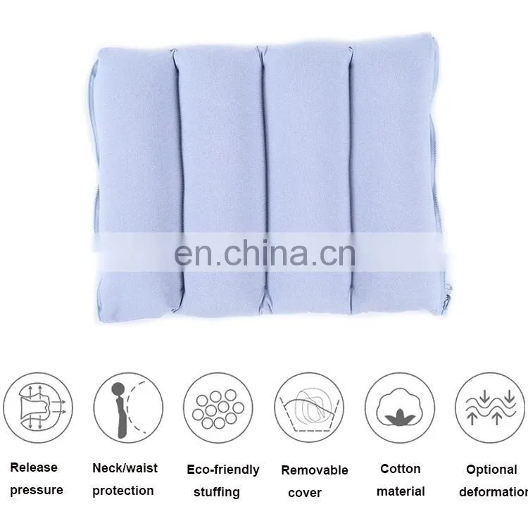Fashion design foldable seat mat folding seat cushion bule four folded multifunction polystyrene cushion with zipper