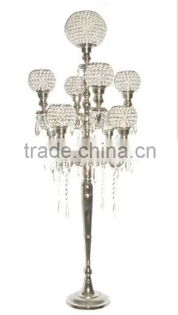 Antique Finish Black Candelabra, 5 Lite Candle Stand