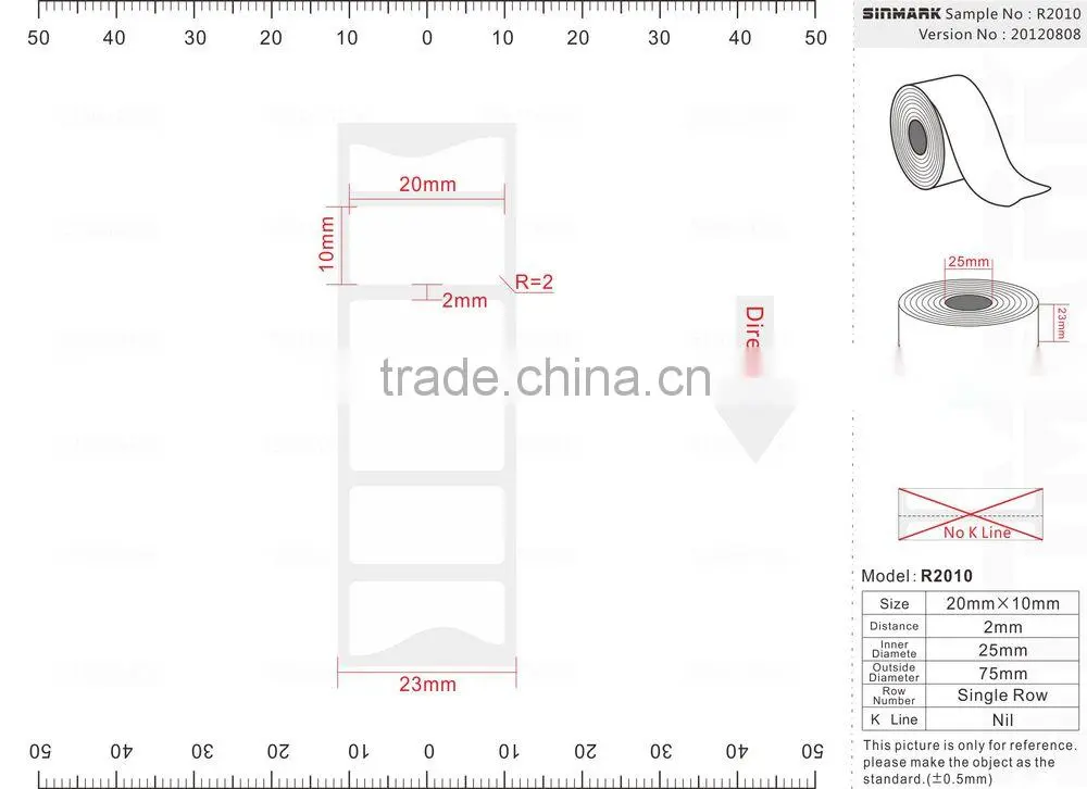 SINMARK high quality safety customizable sticker printing