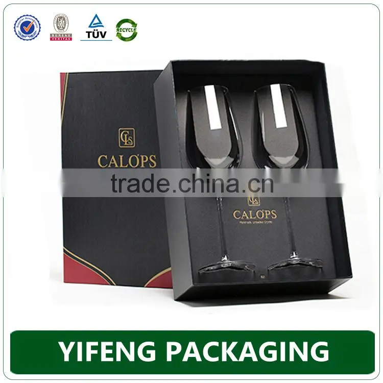 Large empty black magnetic gift box