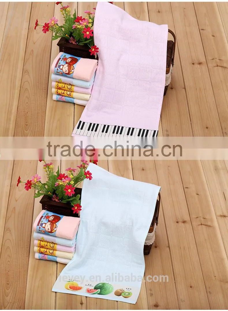 100%Cotton Reactive printed custom printed labels kids towel best selling products on alibaba
