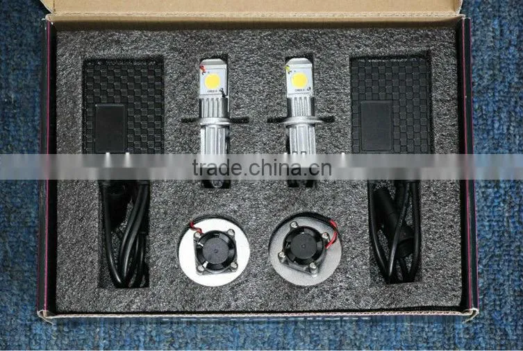 Higher power 12V/24V 50W car LED headlight, 2200 lumen