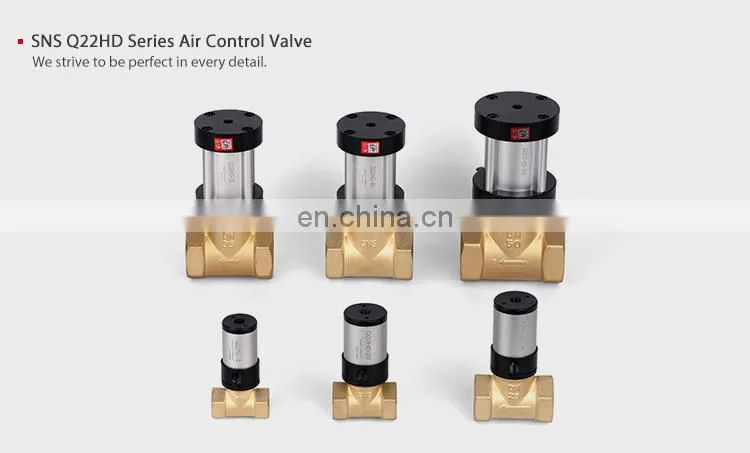 SNS Q22HD Series two position two way copper pneumatic air control cut-off valve