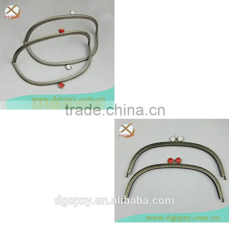 metal frame for big bags with coins gems