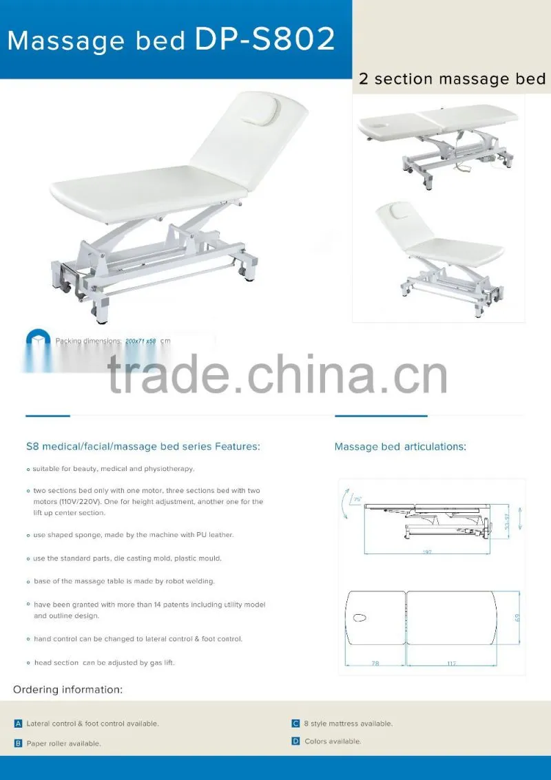 new style spa facial bed with hand control