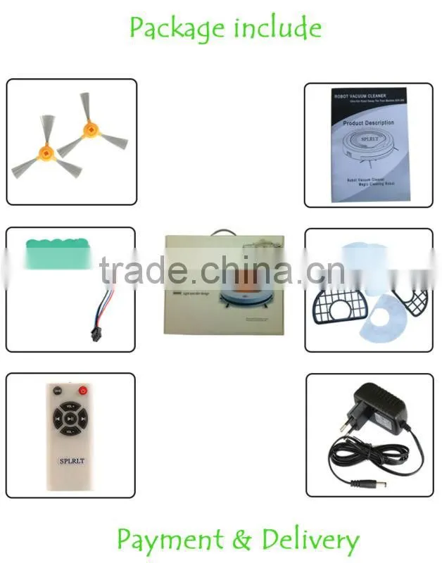2016 Best promotion mini remote control robot vacuum cleaner OEM factory