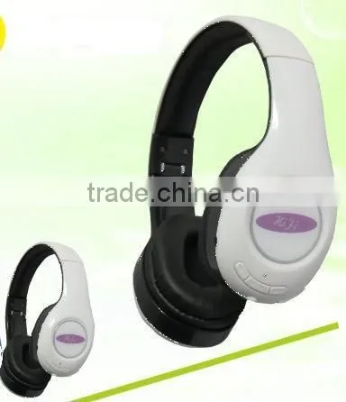 Bulk wholesale fashion Wired stereo bluetooth headset with microphone for mobile phone or ipod