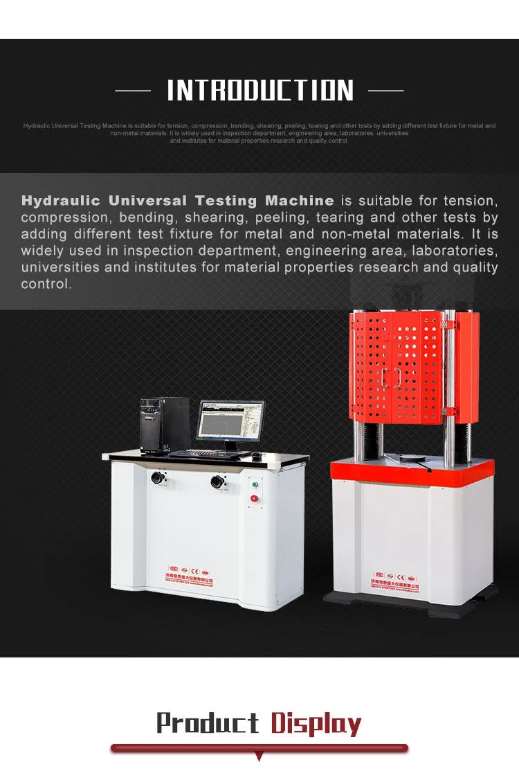 WAW HST Group Factory 100ton Steel Tensile Testing Equipment