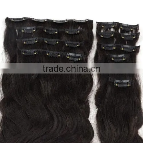 Hot sale brazilian cheap clip in/on hair extension