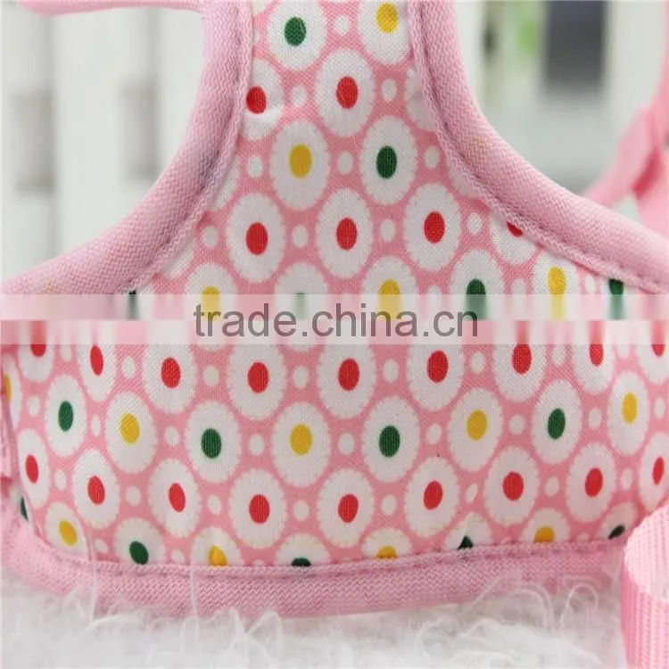 Cartoon chest and back new harness leash pet carriers dog rope pet supplies wholesale