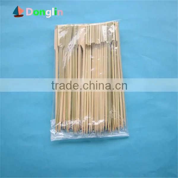 Green paddle bamboo skewer