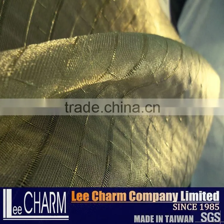 Nylon Metallic Fabric Outfit Material in Gold & Silver color