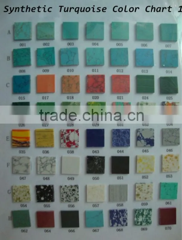 Factory Price Synthetic Big Block Green Turquoise raw material