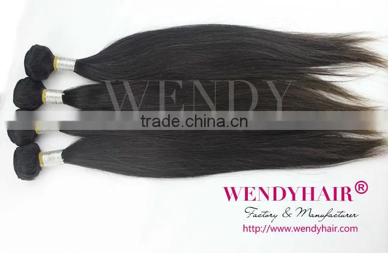 100% European Virgin Remy Hair Straight Hair Weaving Weft Hair