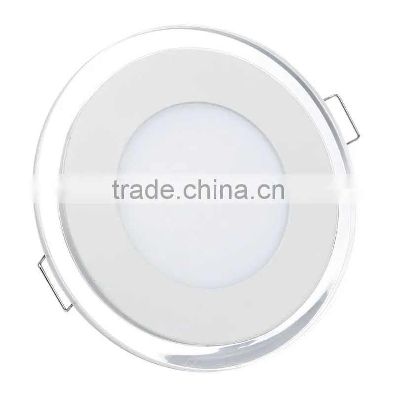 Hongzhun new product 6w 12w 18w glass panel with warranty 2 years