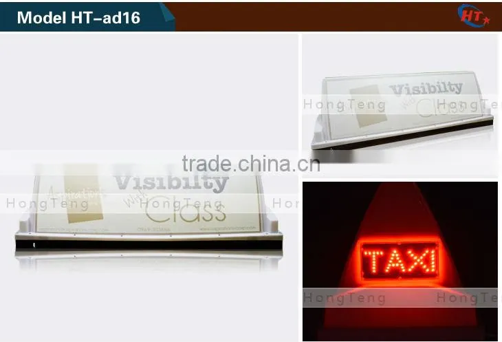 Magnet advertising car taxi led topper sign