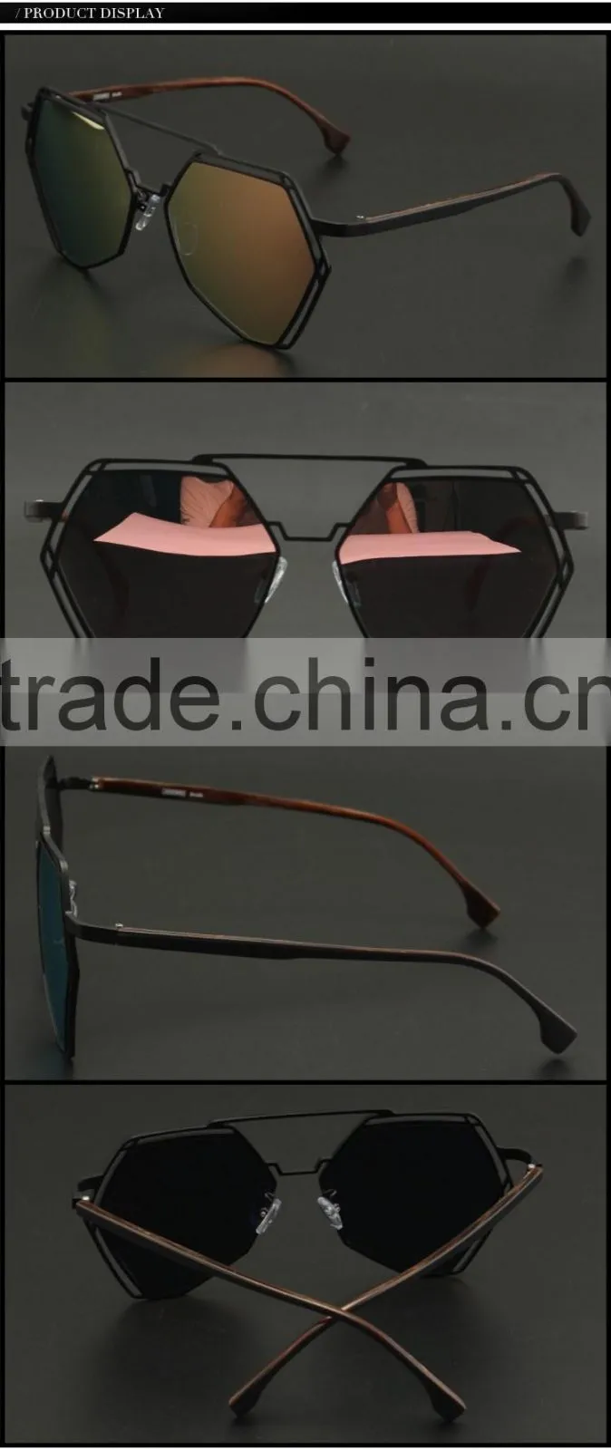 China Factory custom fashion metal sunglasses UV400 polarized sunglasses