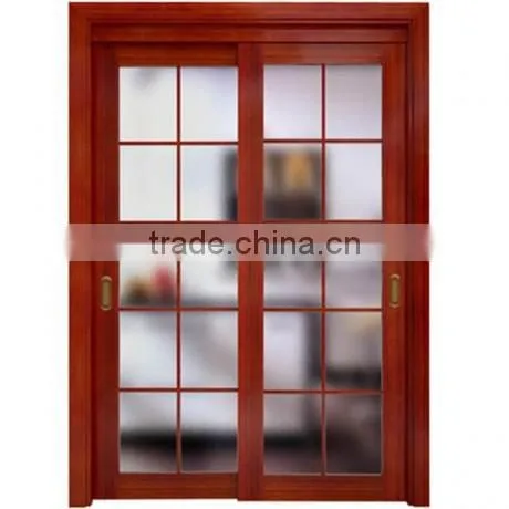 Wooden Doors Design Modern Matte Lacquer Interior Flat Glass Door