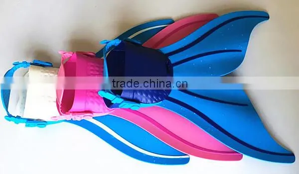 Fashion Design! Adjustable Swimming Diving Mermaid Tail Training Flipper Soft Material Monofin