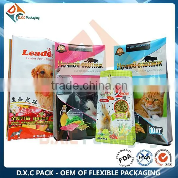 Custom Print Clear Front Silver Back Zip Lock Pet Food Bag