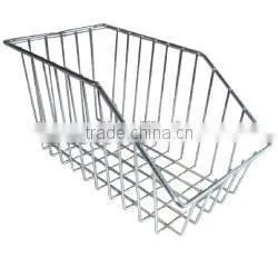 Chrome wire bed basket - large wide - 150mm x 600mm x 130mm (DxWxH) Chrome wire bed basket