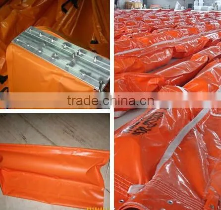 Oil Boom made of pvc coated fabric