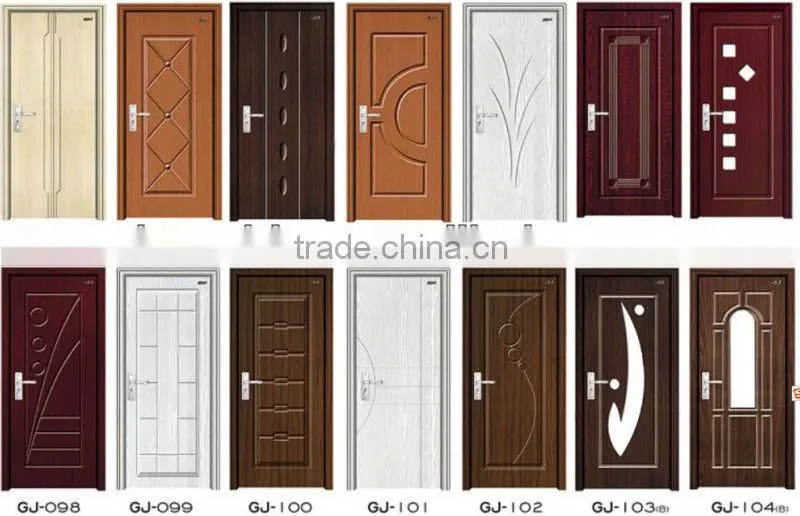 Interior PVC MDF wooden glass doors