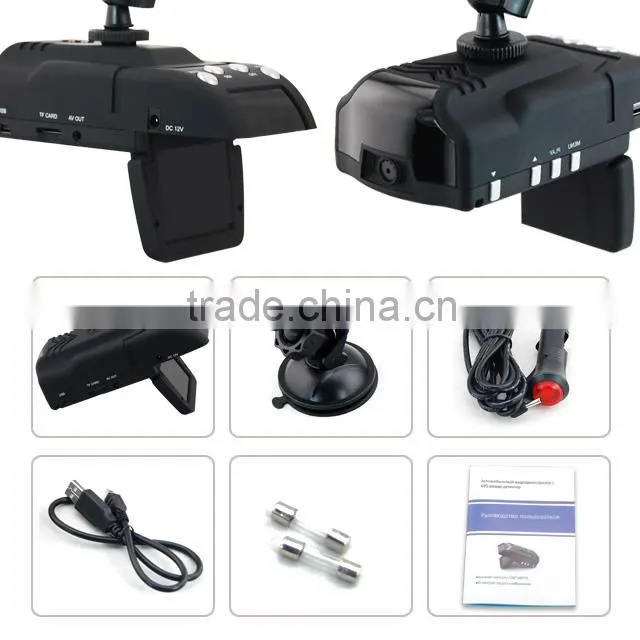 AC Radar detector 3in1 with GPS strelka-ST+HD720p DVR camera Russian menu +build-in G-sensor hdmi car dvr