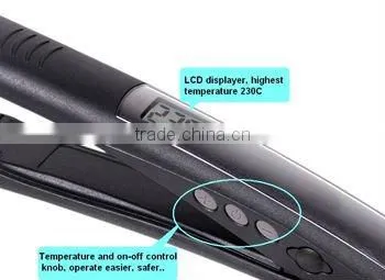 european nano flat iron titanium with logo printing