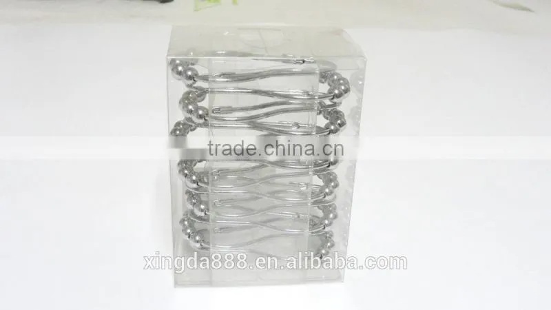 shower curtain hooks/100% metal shower curtain hooks/304 stainless steel curtain hooks