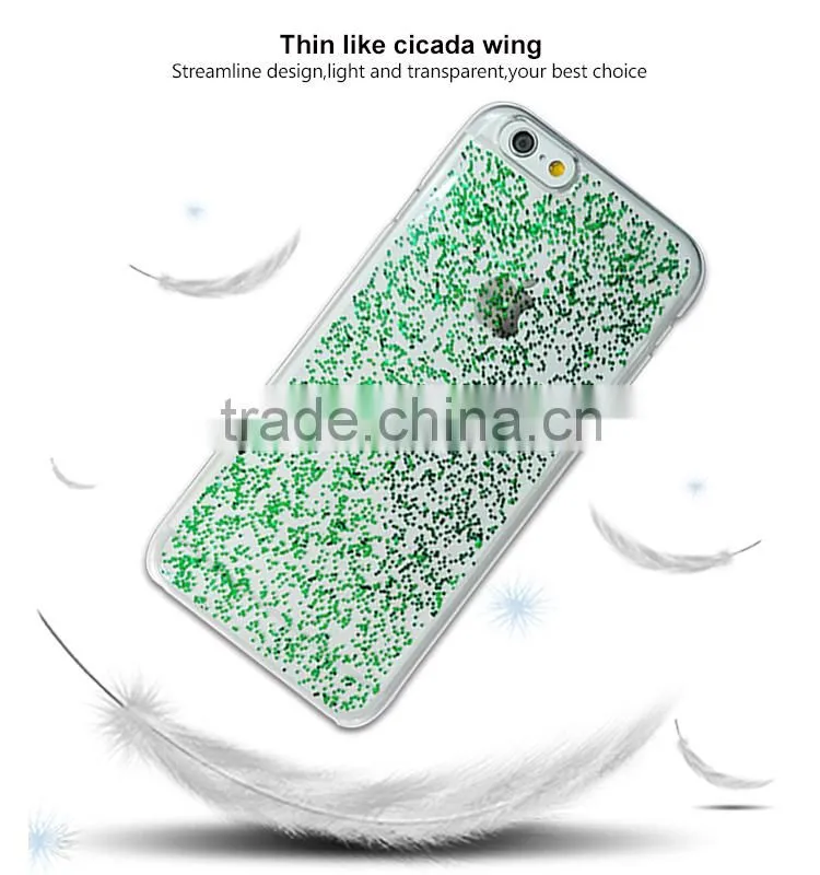 Aikusu 2015 hot selling crystal glitter gel case suitable for Iphone 6/6S