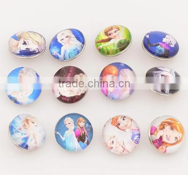 Frozen metal and plastic snaps button, kawaii snap button