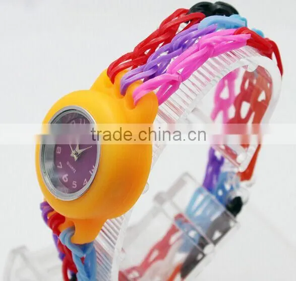 custom silicone diy loom band watches for promotion
