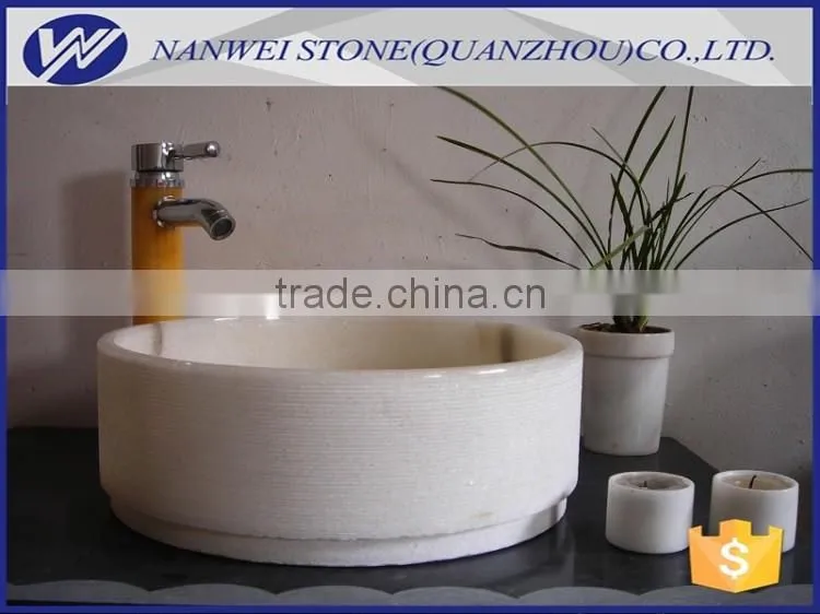 Online Booking White COLOR stone wash basin in bathroom and home products OF CUSTOM SIZE IN