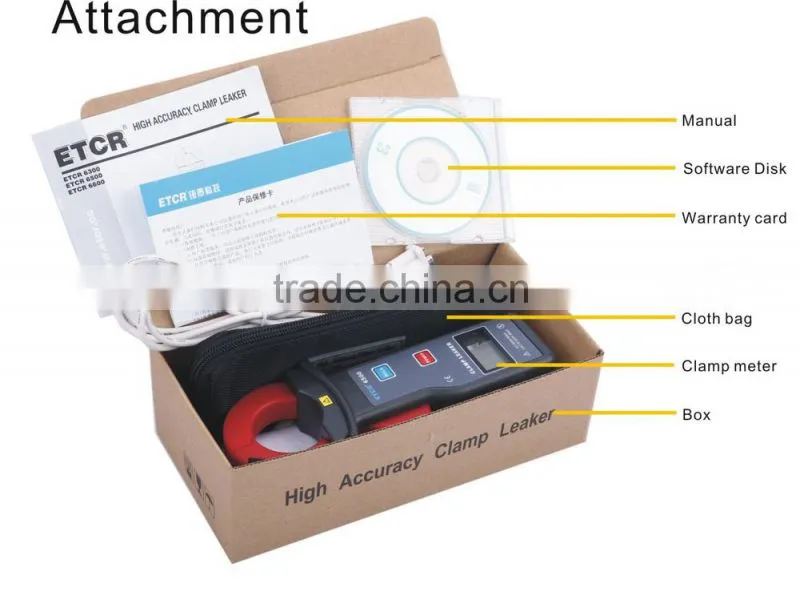 ISO CE ETCR6500 High Accuracy Clamp Leaker