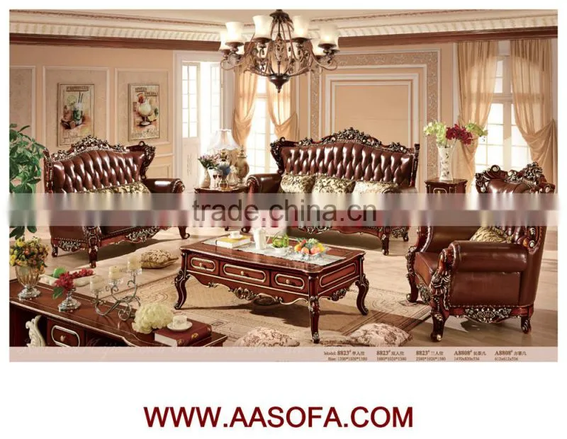 Modern orange color leather sofa chesterfield sofa replica display home furniture for sale