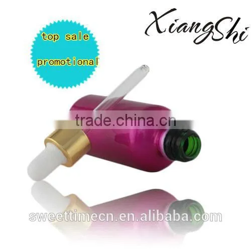 30ml pink painting bottles for essential oil with golden aluminum cap