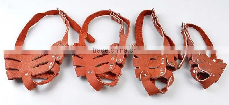 Pure Leather Pet Dog Toe Clip Mask