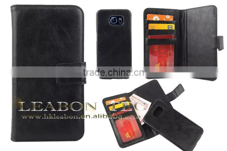 Best Selling Hot Chinese Products Supplier 2 in 1 Detachable Wallet and Phone Case for S6 Phone