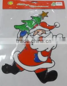 High Quality Santa Claus PVC Sticker For Christmas Celebration