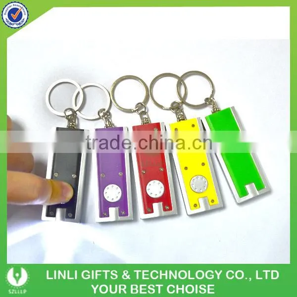Led Flashlight Plastic Souvenir Keychain
