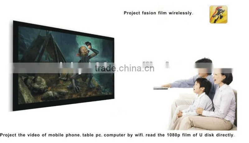 SMP6500 mini wireless wifi smartphone projector for business meeting