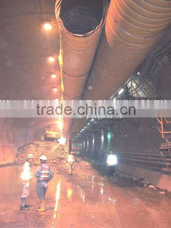 Anti-static layflat coal mining exhaust blower duct
