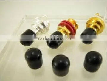 High quality RCA socket protect cover cap BLACK