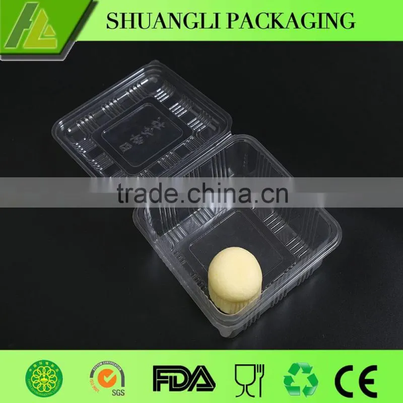 Clear transparent clamshell blister plastic cake packaging box