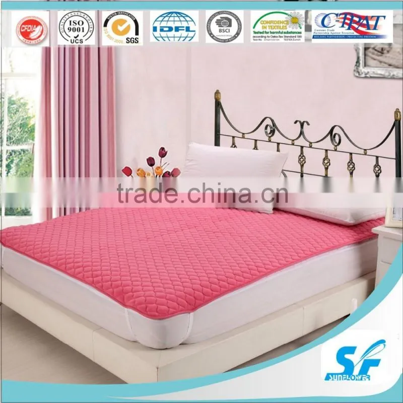 double layers goose duck feather down fill mattress pad bed topper