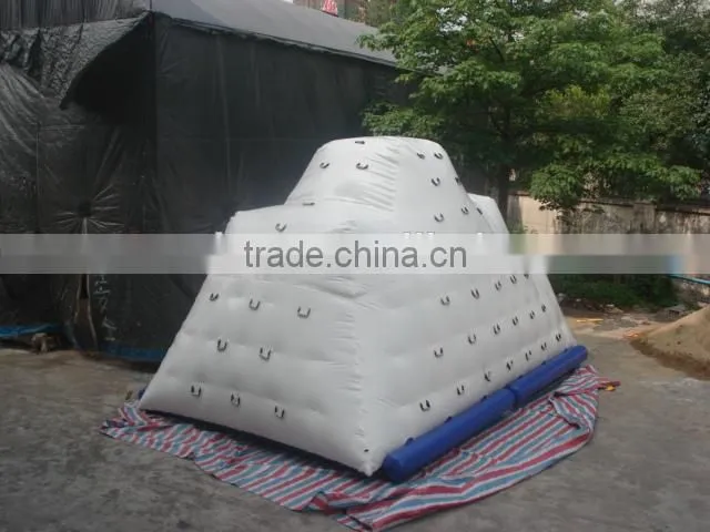 High quality 0.9mmPVC water sports game inflatable water iceberg climbing inflatable mountain