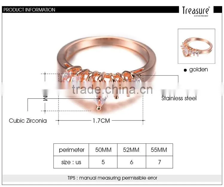 diamond jewelry fashion rose gold ring jewelry for wedding
